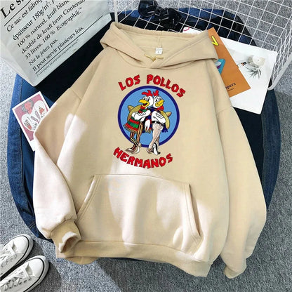 Hoodies Print Los Pollos Hermanos Long Sleeve Casual Fashion Pullover HipHop Harajuku Hoodie Unisex Sweatshirt for Men Women