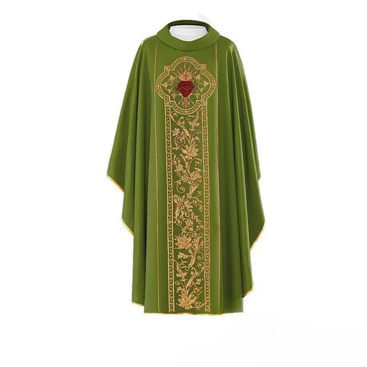 Adult Men Religious Priest Costume Cross Print Robe Cloak Church Clergy Monk Cape Gown