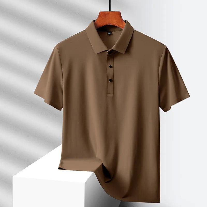 2025 new Polo T shirt for Men White Casual Short Sleeve Golf Polo Shirts Homme New Summer Clothes High Quality Ropa Hombre