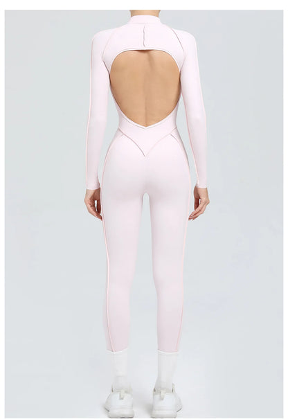 Yoga Suit Gym Set Women Training Sportswear Fitness Long Sleeved Sports Jumpsuit Women Push Up Female Workout Clothes Bodysuits
