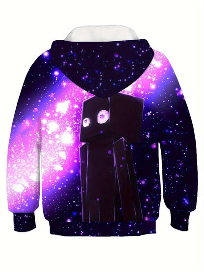 Kids Clothes Boy Hoodies Girl Clothes Long Sleeve Building Block Print Casual Kids Summer Autumn Clothes Top Children&