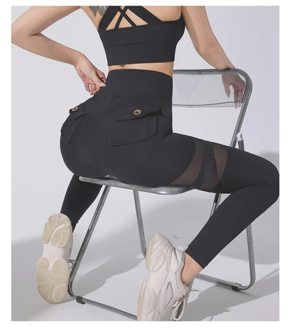 Woman  New Style Hot Gym Wears Gym Training Sports  Cut Leggings Fitness Women   Rise  Yoga Tights