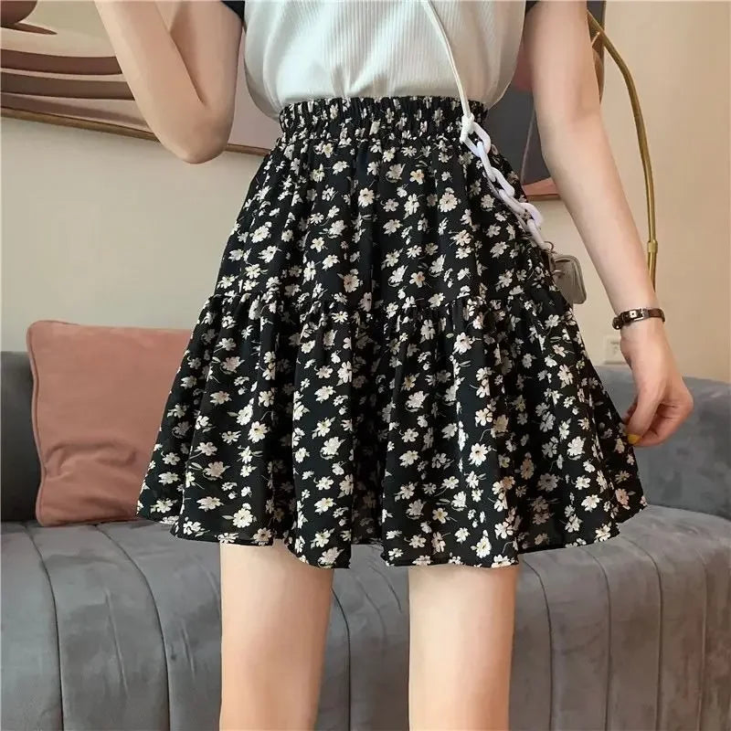 Short Mini Skirts For Women Korean Style Woman Skirt Chiffon Summer Offer Aesthetic Hot Harajuku Luxury Elegant Modest Stylish V
