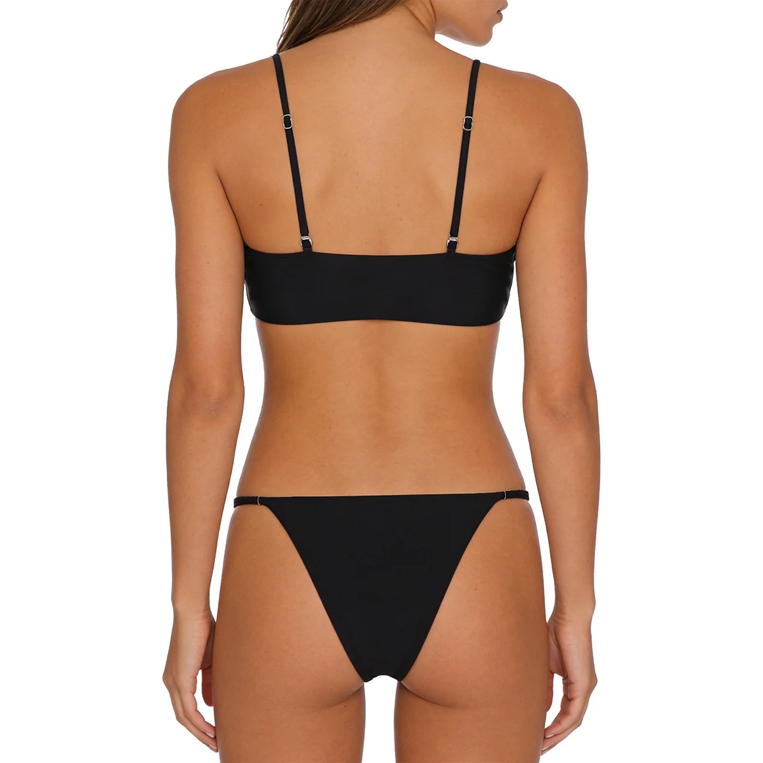 Womens Bikini Swimwear Beach Bathing Suit Shiny Sequin Two Pieces Swimwear Bikini Top with High Waist Briefs 2-piece Beachwear