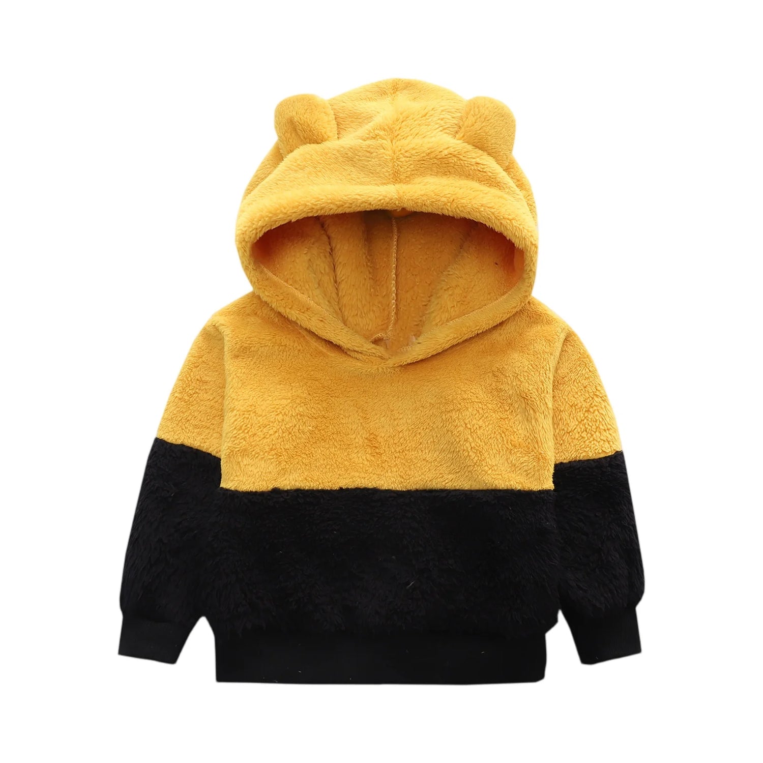 Hoodie Boys Toddler Little Boys Girls Fleec𝐞 Hoodie Pullover Sweatshirts Hooded Thick Bear Ears Shape Hoodies For Boys Age 2-8