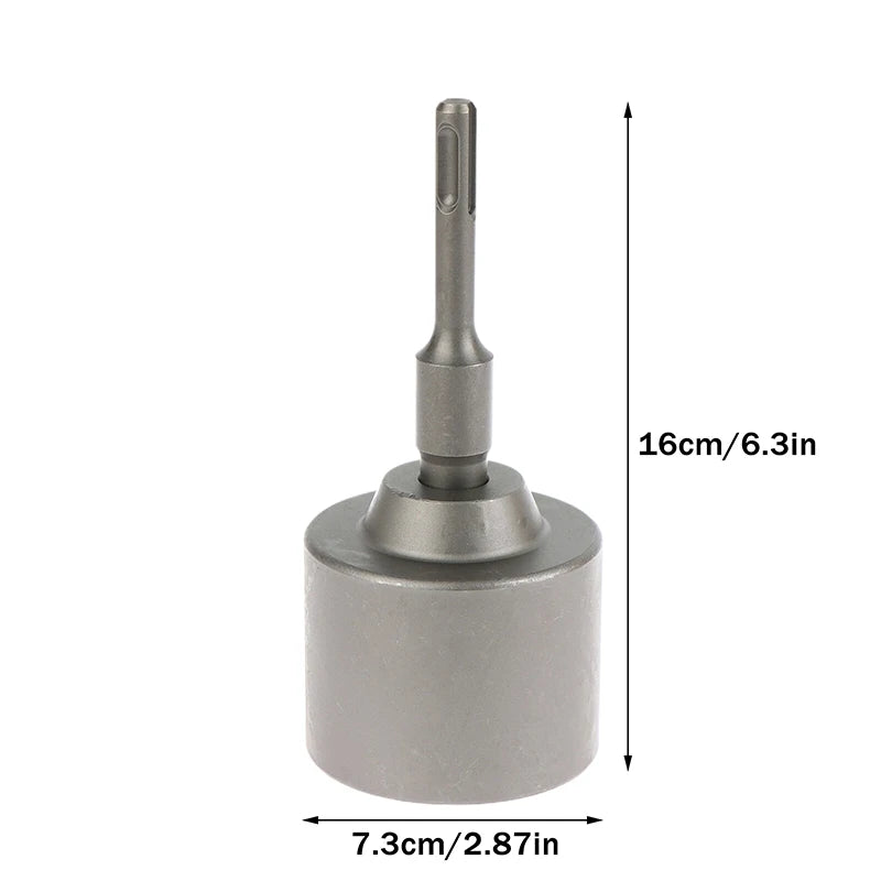 Forged Steel SDS-Plus Ground Rod Driver, Heavy Rotary Hammer Drills, T Post Drill Converter.