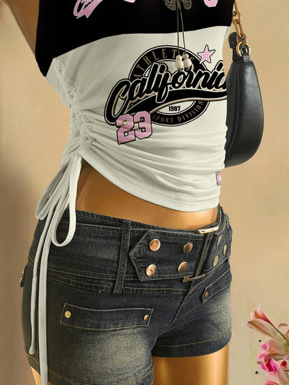cropped top  ，Women&