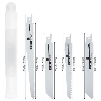 10Pcs Reciprocating Saw Blades Multi-Purpose Saber Saw Handsaw for Wood Metal Plastic Pipe Cutting Power Tool Accessories