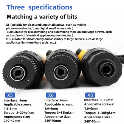 AhuHardware Electric Screwdriver Electric Batch Industrial Grade In-line Torque Power Tool Screw driver 110V 220V Power Repair