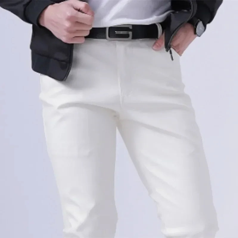 PU Leather Pants Men&