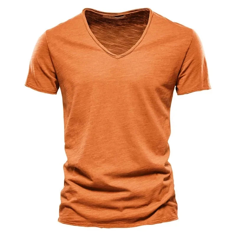 100% Cotton Men T-shirt Casual Soft Fitness Summer Thin T-shirts Men&