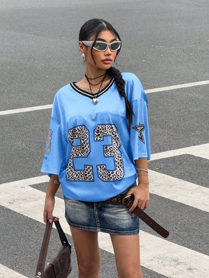 2025 New Sports Jersey Women Printed T-Shirt NO.23 Basketball Jerseys Streetwear Couple Same Style Oversized Men Woman Clothing