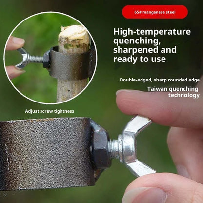Hand forged tree branch cutting tools, gardening pruning tools, multi-purpose gardening tools
