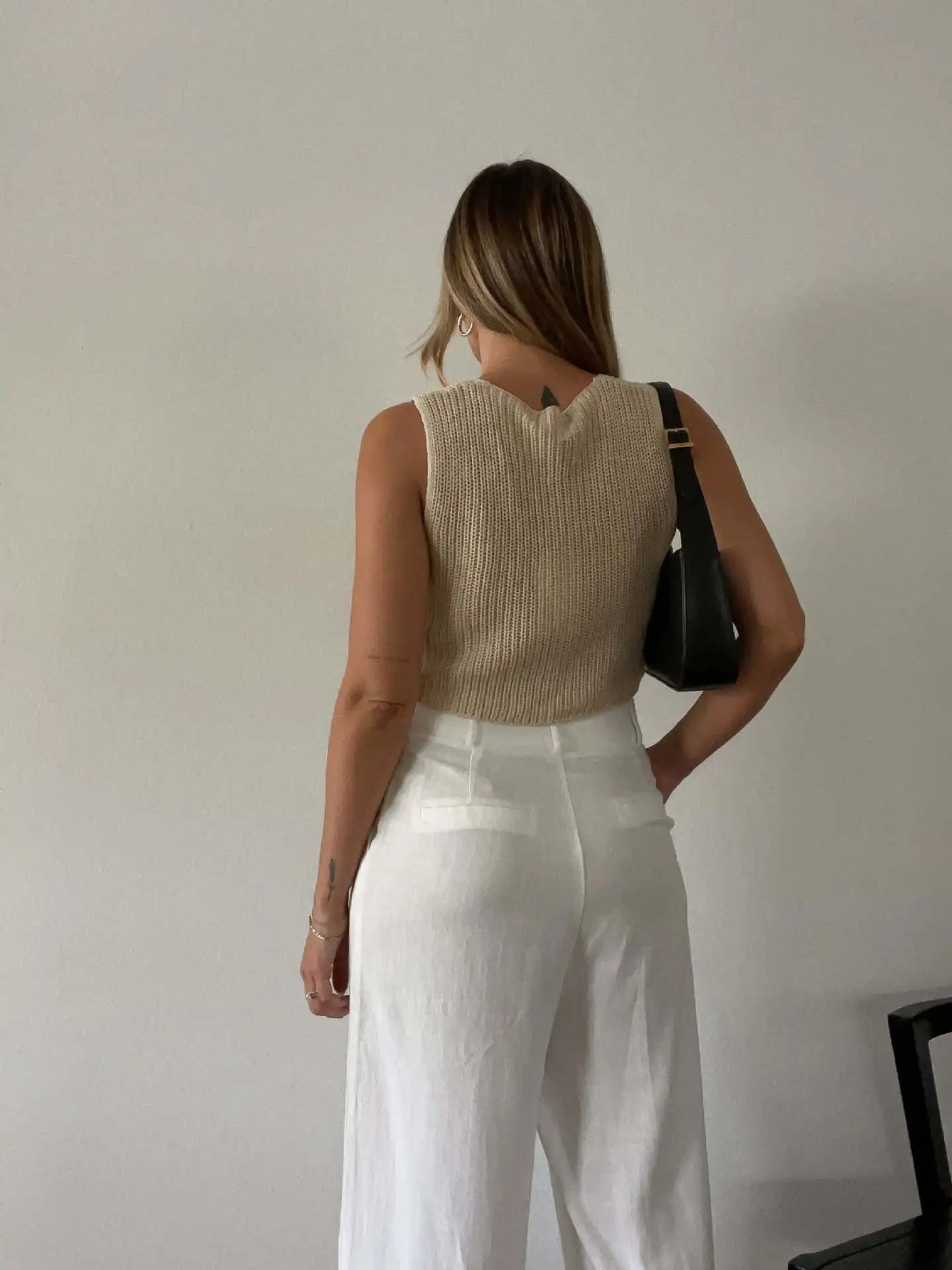 Crop Top  Women Tops 2025 Kintted Sweater Vest Solid Women Summer