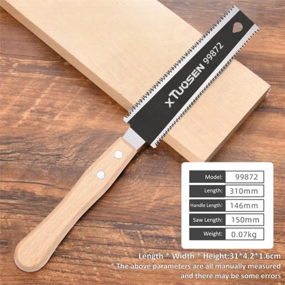 Hand Saw 6-inch Double-sided Saw Flexible Blade for Flush Cutting Household Woodworking Tools Fine Tooth Precision Flat Saws