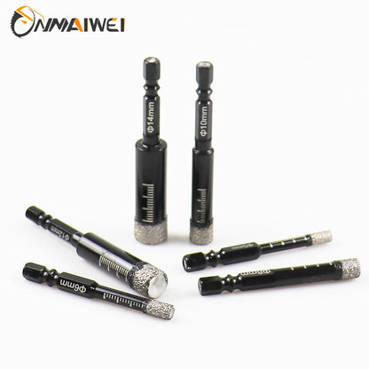 Drill For Porcelain Tiles Hexagonal Shank Brazed Dry Ceramic Tile Drill Bit Diamond Bit Angle Grinder Bit Tile Cutter