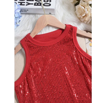 Tank Top for Women 2025 Summer New Pearl Leopard Print Small Sleeveless T-shirt Sexy Exposed Navel and Waist Color Blocked Vest