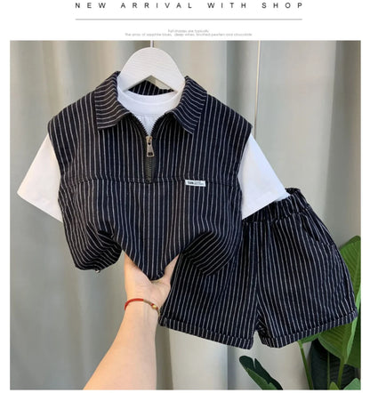 Kids Boys Clothing Set 2025 New Fashionable Baby Summer Clothes Children&