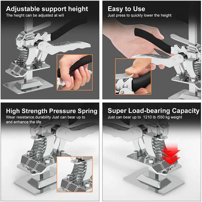 New Hand Lifting Tool Labor-Saving Arm Jack Door Panel Drywall Lifting Cabinet Board Lifter Tile Height Adjuster Elevator Tools
