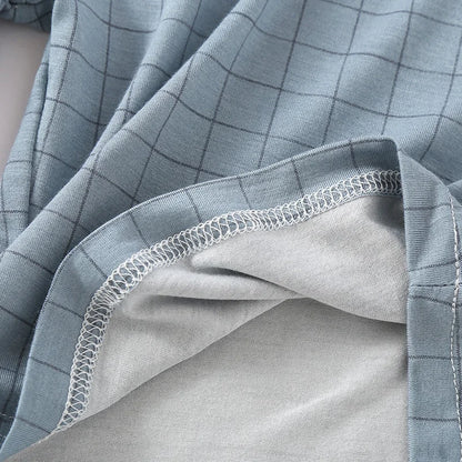 Pijamas De Hombre Sleepwear Shorts 2025 New Fashion Plaid Pajamas Pant Men Loose Modal Nightwear Home Pants Man Plus Size