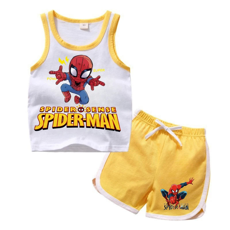 Verano T-shirts Girls Boys Graphic Pure CottonTee Cartoon Anime Clothing Sleeveless Tops