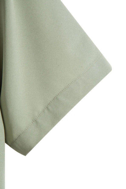 New Short Sleeve Shirts for Men Fashion Solid Casual Lapel Cardigan Tops Men Comfort Single-breasted Blouse Summer Beach Shirts