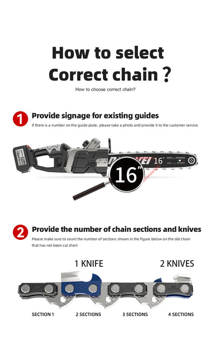 NAWIN Chains for electric chain saws 4/6/8/10/12/16 inch wood saws chain saws