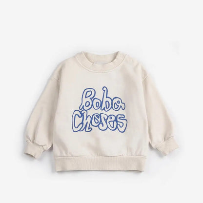 Kids Clothing 26 Boys Girls Hoodie Round Neck Plus Velvet Sweatshirt Girls Winter Clothes Boys Baby Tops Coat Child Clothing