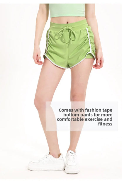 Sports Shorts for Women in Summer, Anti Glare, Quick Drying, Running, Fitness, Three Quarter Pants, Breathable