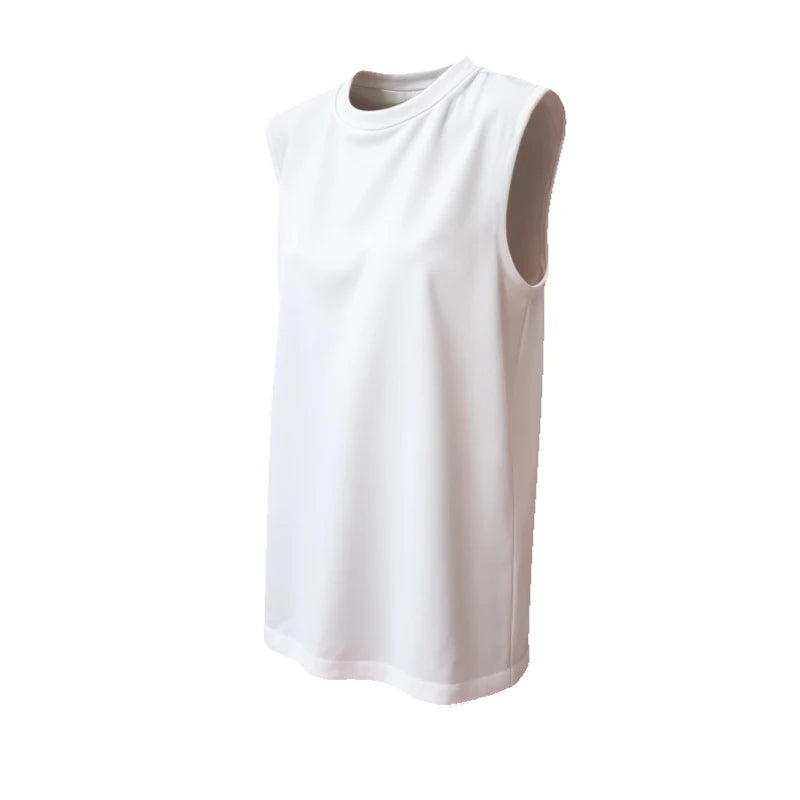 Womens Clothing Sleeveless T-shirt Summer Loose Fit Vest O-Neck Tank Top Comfortable Skin-Friendly Flattering For Everyday Style