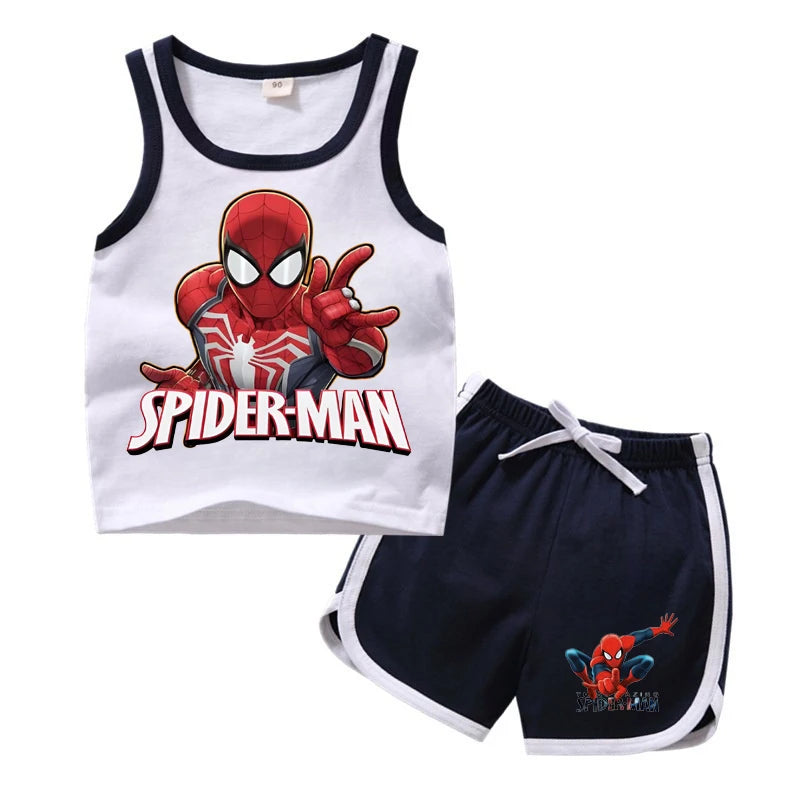 Verano T-shirts Girls Boys Graphic Pure CottonTee Cartoon Anime Clothing Sleeveless Tops