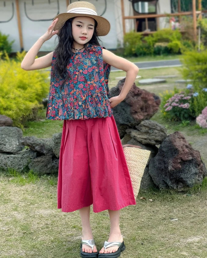 Kids Girl Clothes Summer Suits for Girls 12 14 Years Old Clothing Sets 4 7 Children 11 Korean Children&