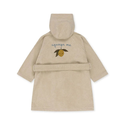2024 KS Kids Cute Lemon Bathrobe Boys Girl Pajamas Toddler Clothing Children Soft Bath Robe Nightgown Teenager Towels 1-12 Years
