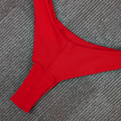 Push Up Swimwear Women Swimsuits 2025 Sexy Brazilian Bikini Set Thong Micro Biquini Female Bathing Suit Solid Beachwear