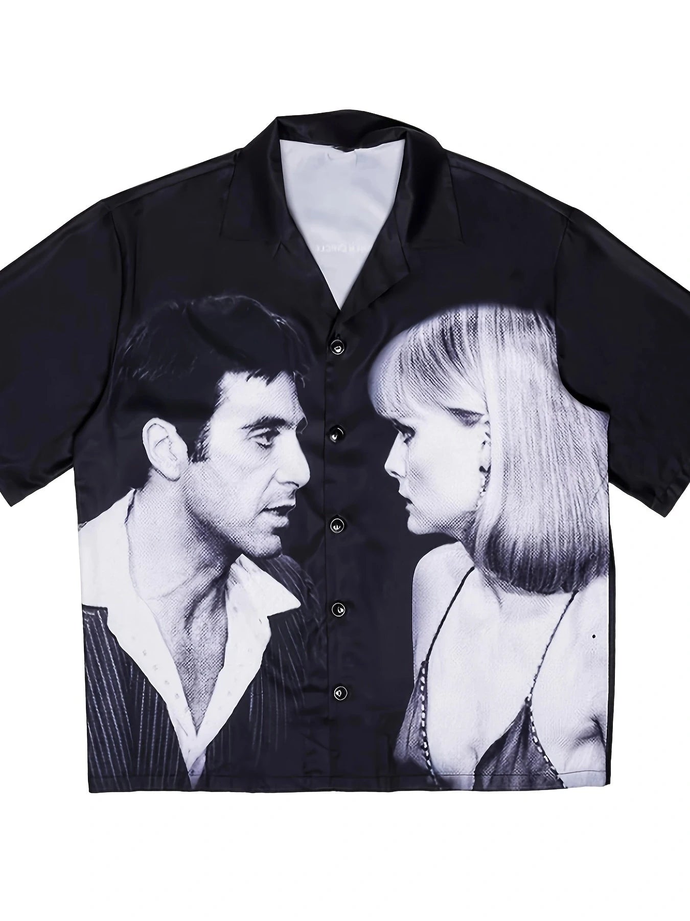 Me And You Button Down Shirt Summer Hot Sale Loose Plus Size Fit Printed Men&