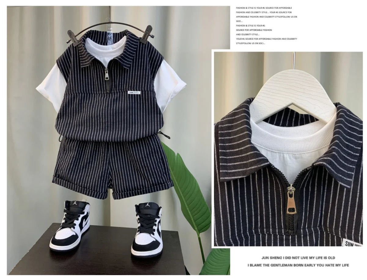 Kids Boys Clothing Set 2025 New Fashionable Baby Summer Clothes Children&