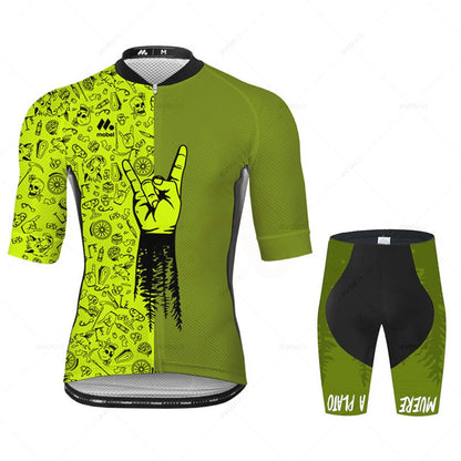Cycling Jersey Set Team Racing Bike Clothes Summer Mountain Bicycle Clothing Men&