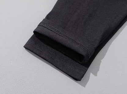 T Shirt For Men Cotton Long Sleeve T-shirts Solid Color Men&