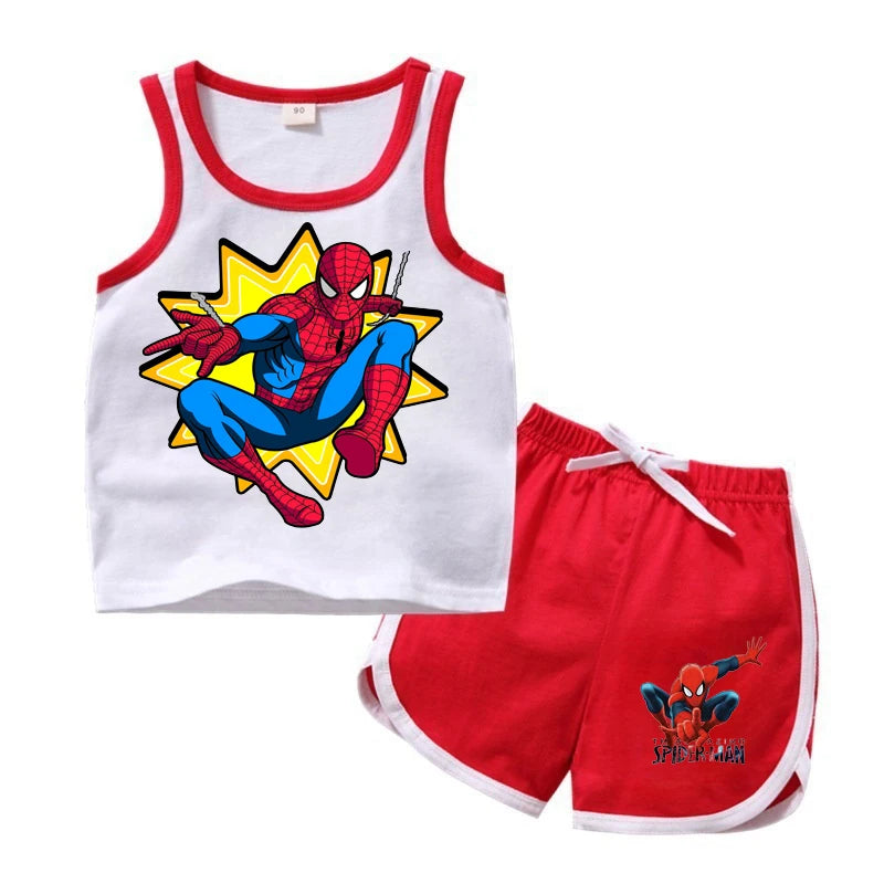 Verano T-shirts Girls Boys Graphic Pure CottonTee Cartoon Anime Clothing Sleeveless Tops