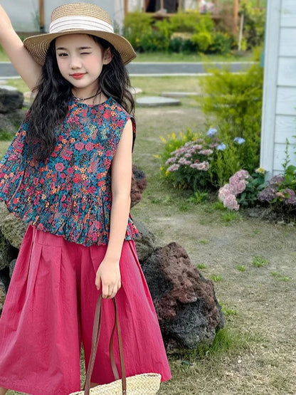 Kids Girl Clothes Summer Suits for Girls 12 14 Years Old Clothing Sets 4 7 Children 11 Korean Children&