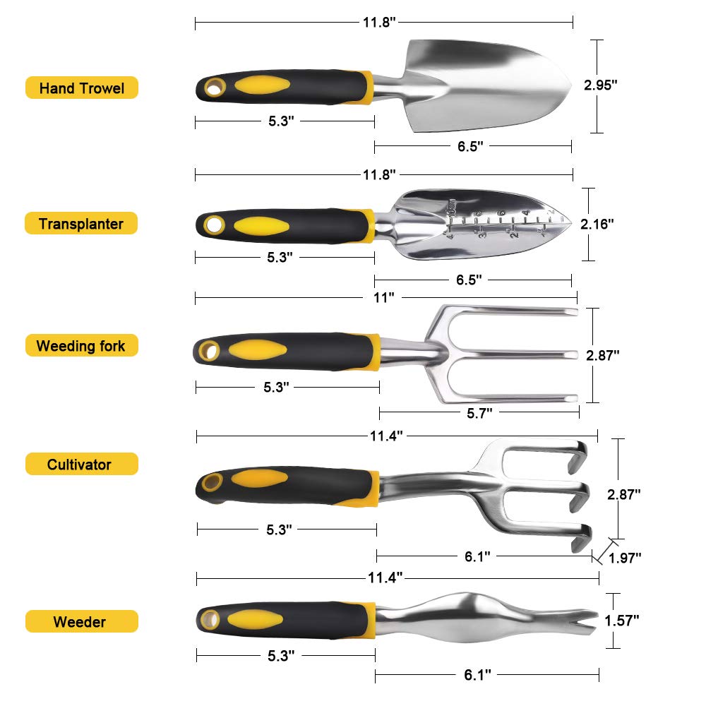 Garden Tool Hand Trowel,Rake,Cultivator,Weeder Tools With Ergonomic Handle,Garden Lawn Farmland Transplant Gardening Bonsai Tool