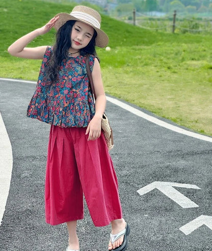 Kids Girl Clothes Summer Suits for Girls 12 14 Years Old Clothing Sets 4 7 Children 11 Korean Children&