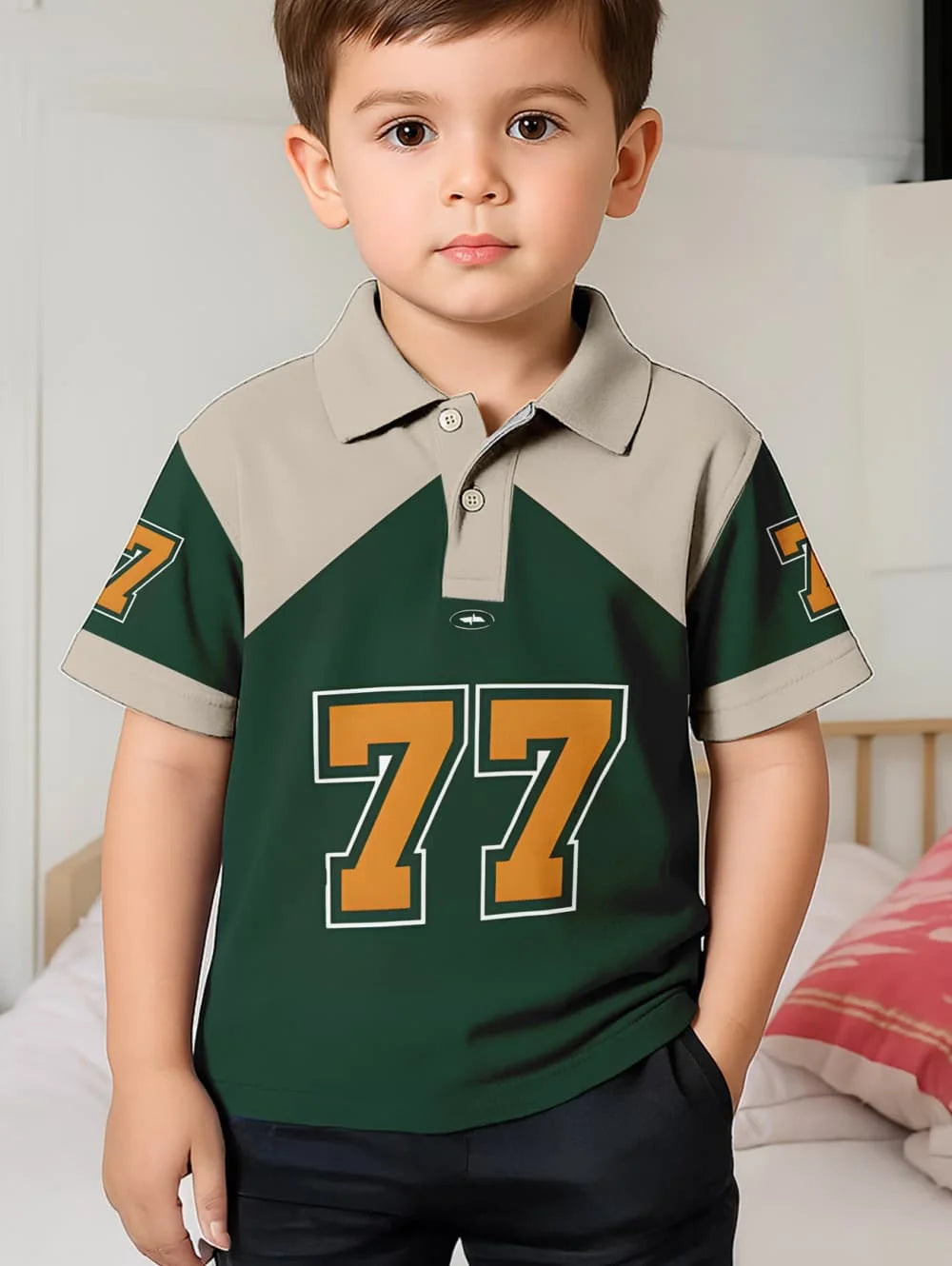 Polo Shirts for Kids Gradient Striped 3D Print Fashion Child Polo Shirt Boy Clothes Lapel Tops Street Casual Children&