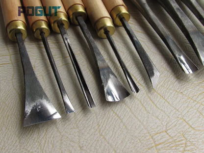 10 Pieces Hand Wood Chisel General Details Carving Knives Tools Set Made By Hand
