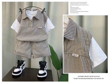 Kids Boys Clothing Set 2025 New Fashionable Baby Summer Clothes Children&