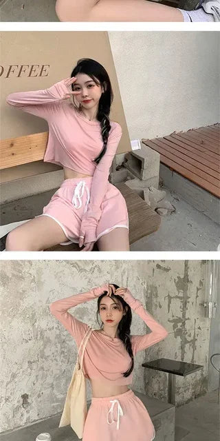 Shorts Women Sporty Style Bodybuilding Chic Summer Breathable Hotsweet Loose Fashion Student S-4xl Casual Ins Panelled Lace-up