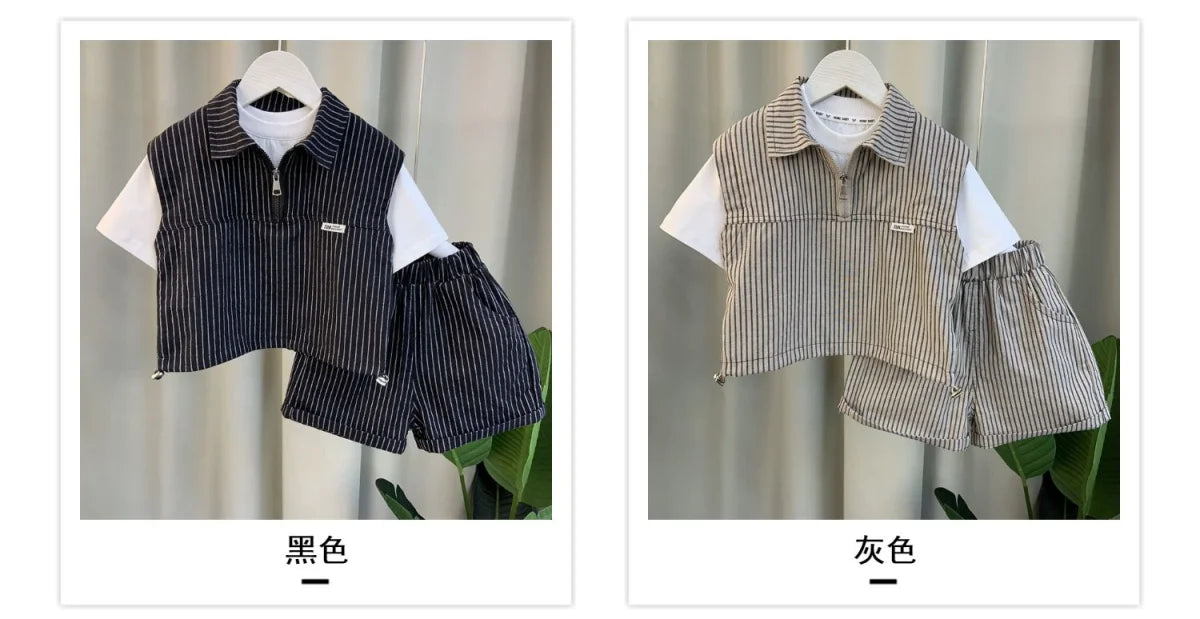 Kids Boys Clothing Set 2025 New Fashionable Baby Summer Clothes Children&