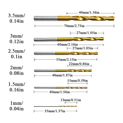 60/120Pcs Drill Set - Suitable For Metal And Wood, 1-3.5mm High Carbon Steel, Round Shank Spiral Groove Design, Durable Woodwork