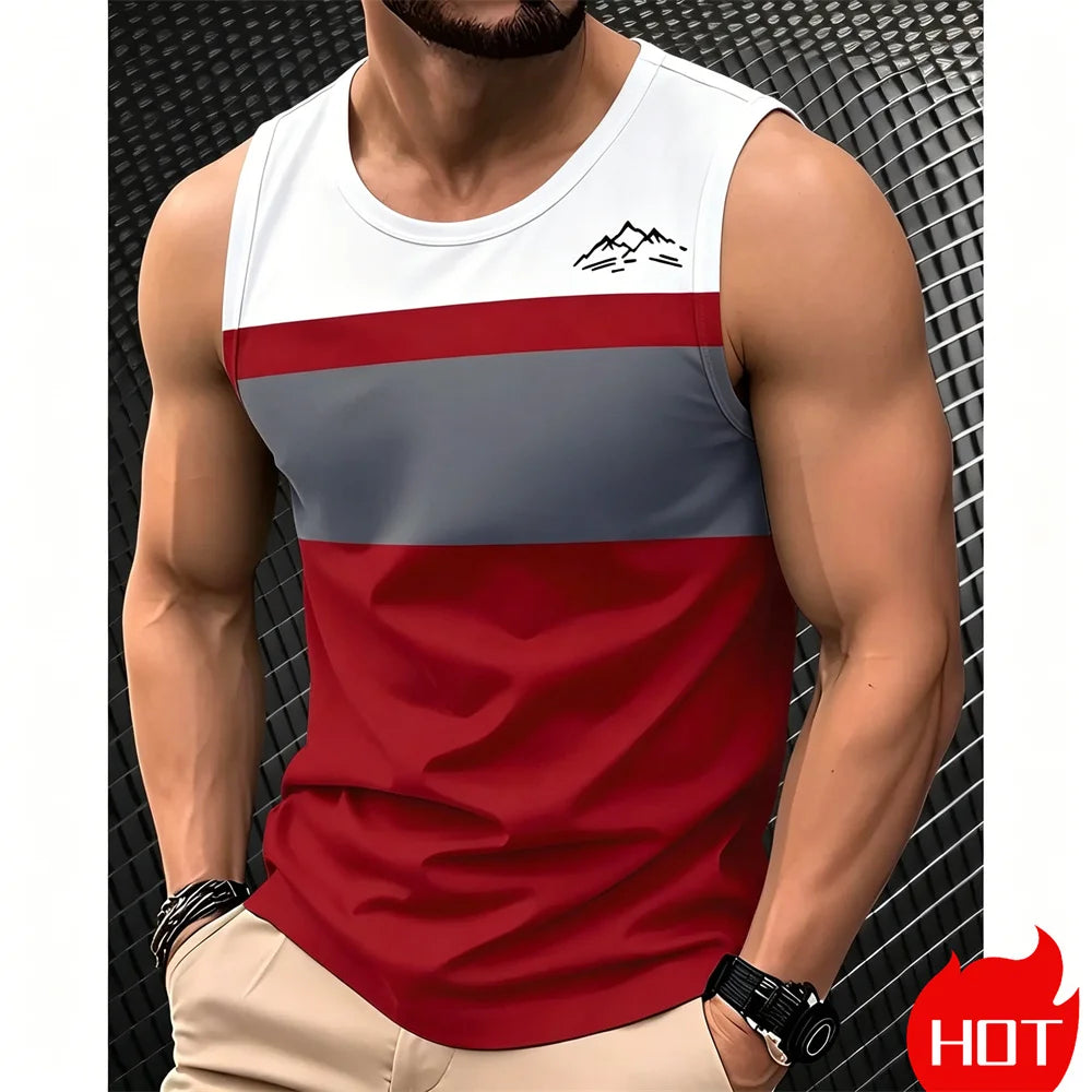 sleeveless T-shirt for man Summer tank tops Fashion Men&