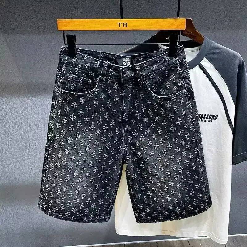 Short Shorts Summer New Personalized Trendy Brand Five Quarter Pants Korean Version Trend Slim Fit Versatile Youth Fashion